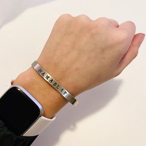 Hand Stamped Custom Aluminum Cuff Mantra Bracelet
